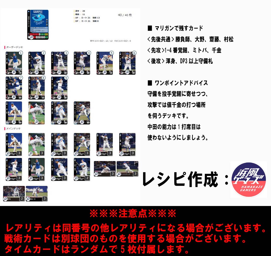 (格安デッキ)「中日ドラゴンズ」