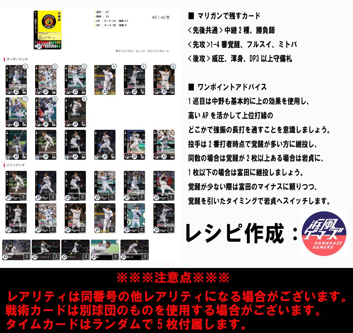(ガチデッキ)「阪神タイガース」