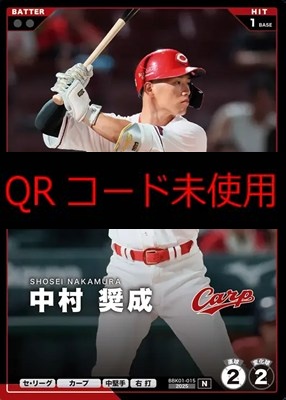 〔N〕 BBK01-015 中村 奨成 ※柿の種