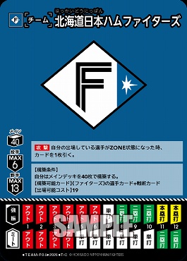 〔TC〕 ▽日公▽ TEAM-F04 北海道日本ハムファイターズ