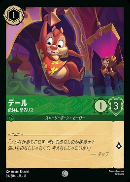 〔C〕 [094/204 JA-8] 《 デール 》危険に陥るリス