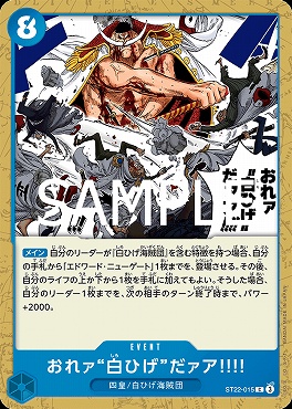 〔C〕 ST22-015 おれァ‘‘白ひげ‘‘だァア!!!!