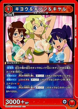 【U】 UA56BT/TTG-1-050 キヨウ＆キノン＆キヤル (赤3)