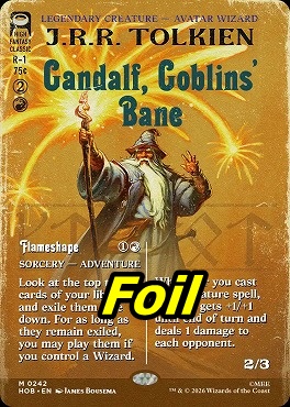 foil英[M]HOB0242ゴブリンの災い、ガンダルフ/Gandalf, Goblins' Bane【ショーケース】(ENG)
