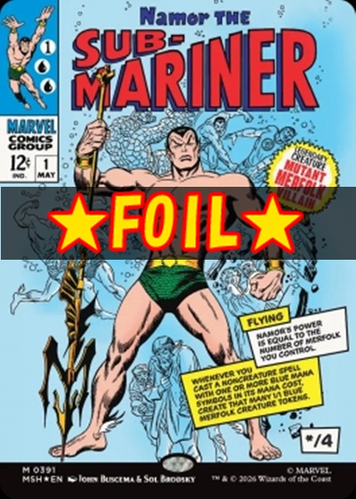 foil日[M]MSH0391サブマリナー、ネイモア/Namor the Sub-Mariner【ショーケース】(ENG) ※即支払いのみ