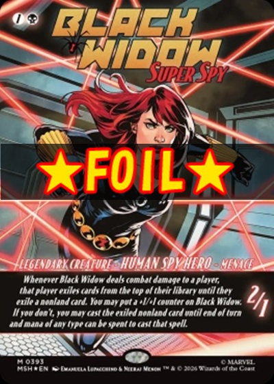 foil日[M]MSH0393スーパースパイ、ブラック・ウィドウ/Black Widow, Super Spy【ショーケース】(ENG) ※即支払いのみ