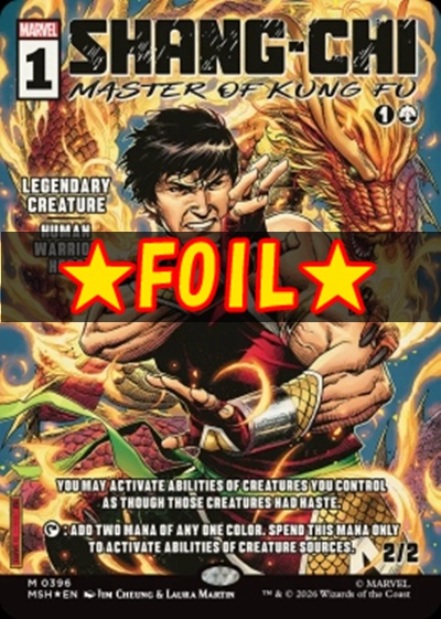 foil日[M]MSH0396カンフーの達人、シャン・チー/Shang-Chi, Master of Kung Fu【ショーケース】(ENG) ※即支払いのみ