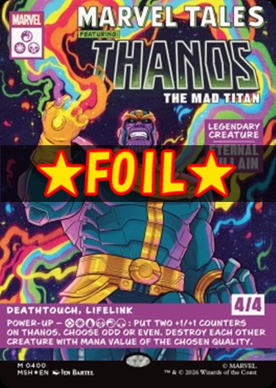foil日[M]MSH0400マッドタイタン、サノス/Thanos, the Mad Titan【ショーケース】(ENG) ※即支払いのみ