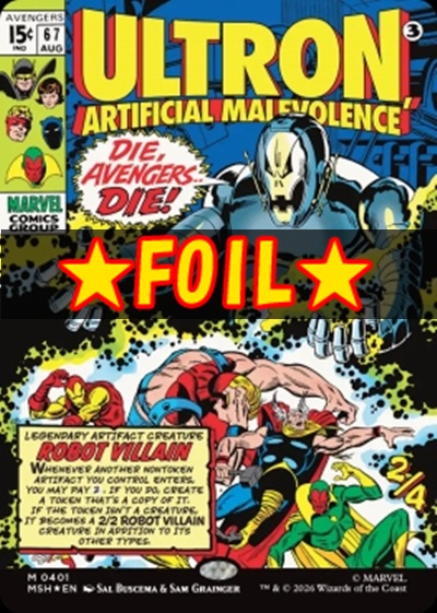 foil日[M]MSH0401人の作りし悪、ウルトロン/Ultron, Artificial Malevolence【ショーケース】(ENG) ※即支払いのみ